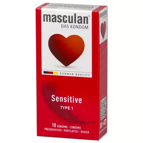 Masculan óvszer 1sz piros sensitive 10x