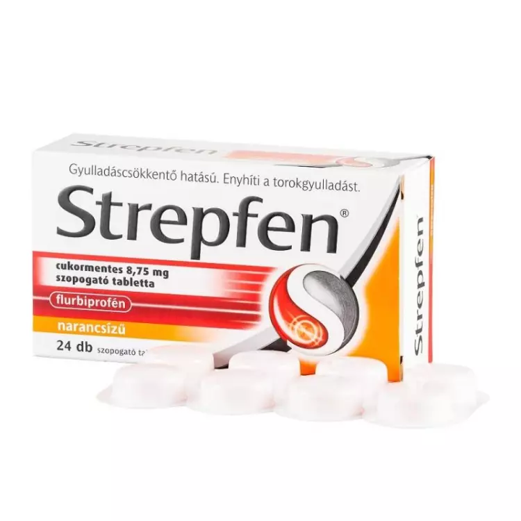Strepfen cukormentes 8,75 mg szopogató tbl narancs 24x Strepfen cukormentes 8,75 mg szopogató tbl narancs 24x