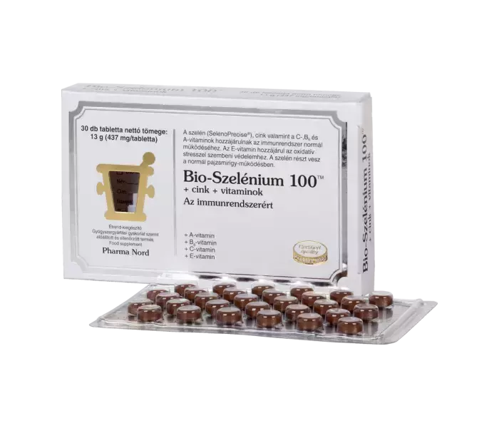 Bio-Szelénium 100TM+cink+vit. tabl. Pharma Nord 30x Bio-Szelénium 100TM+cink+vit. tabl. Pharma Nord 30x