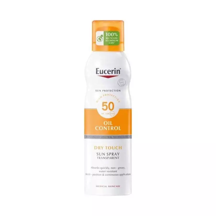 Eucerin Sun Oil Control színtelen napozó aerosol spray SPF50 200ml Eucerin Sun Oil Control színtelen napozó aerosol spray SPF50 200ml