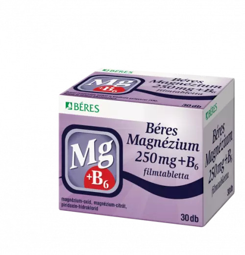 Béres Magnézium 250 mg+B6 filmtabletta 30x
