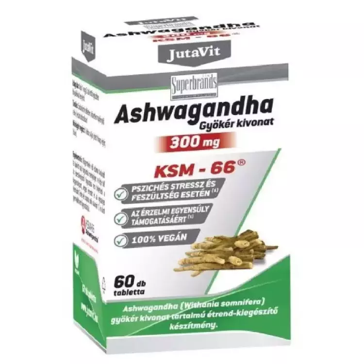 JutaVit Ashwagandha gyökér kivonat 300 mg tabletta 60x JutaVit Ashwagandha gyökér kivonat 300 mg tabletta 60x