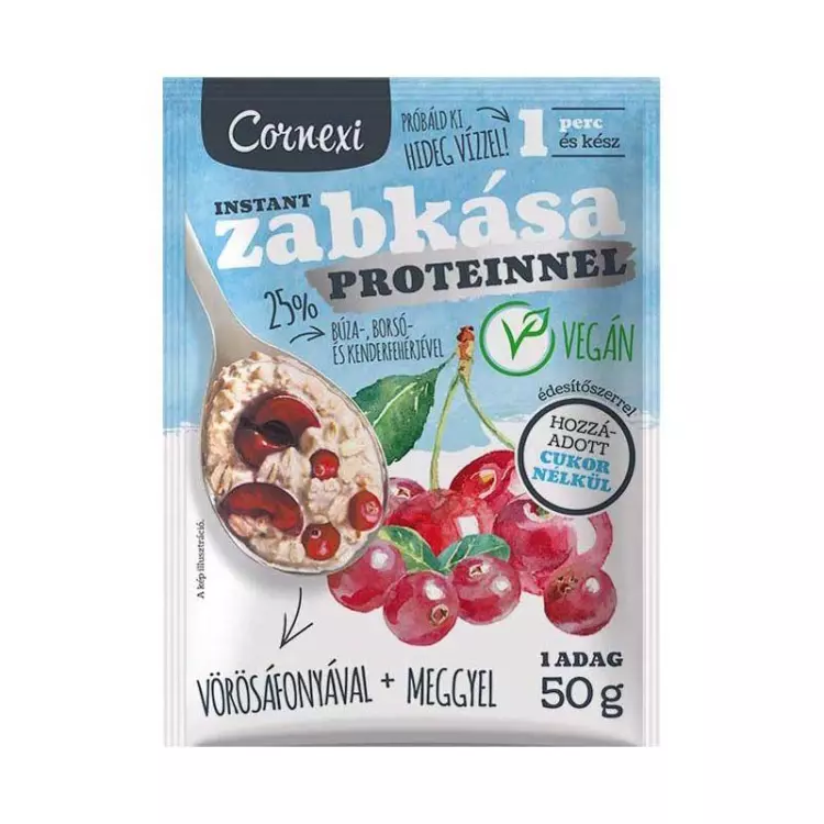 Cornexi protein zabkása áfonya-meggy HCM. 50g Cornexi protein zabkása áfonya-meggy HCM. 50g