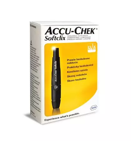 AccuChek Softclix Kit ujjbegyszúró+25 lándzsa 1x AccuChek Softclix Kit ujjbegyszúró+25 lándzsa 1x