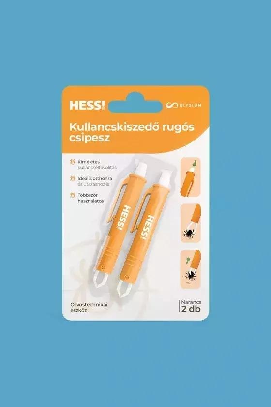 Elysium HESS! kullancskiszedő rugós csipesz nsárga 2x Elysium HESS! kullancskiszedő rugós csipesz nsárga 2x