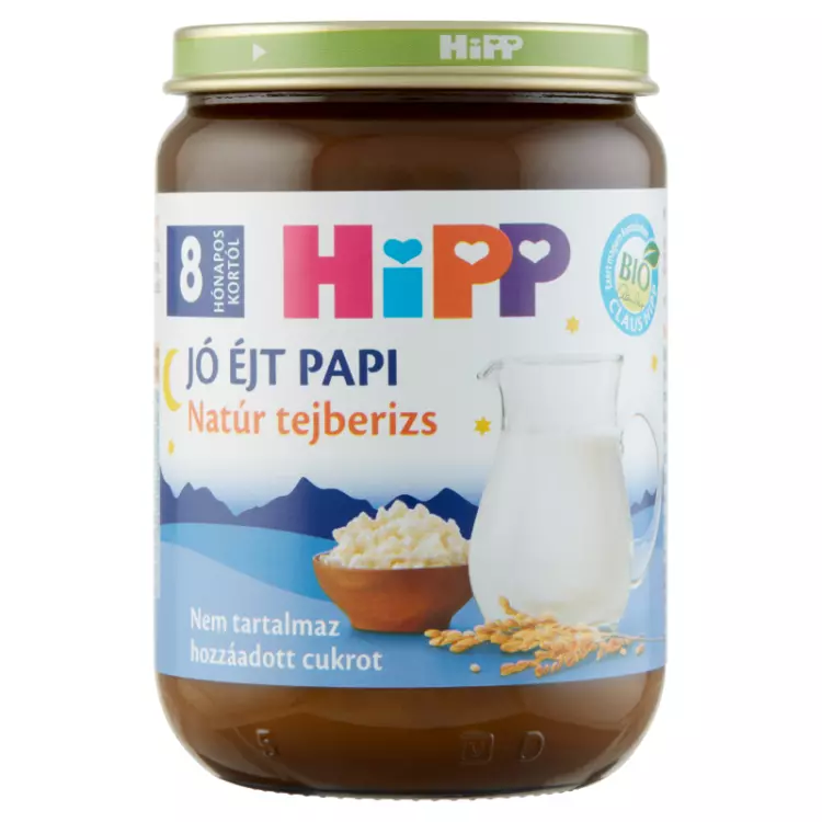 HiPP Jó éjt papi natúr tejberizs 8.hó 190g HiPP Jó éjt papi natúr tejberizs 8.hó 190g