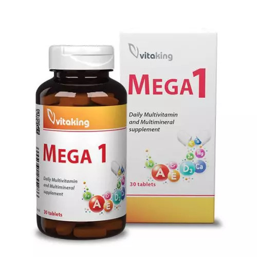 Vitaking Mega-1 multivitamin ásványi tabletta 30x