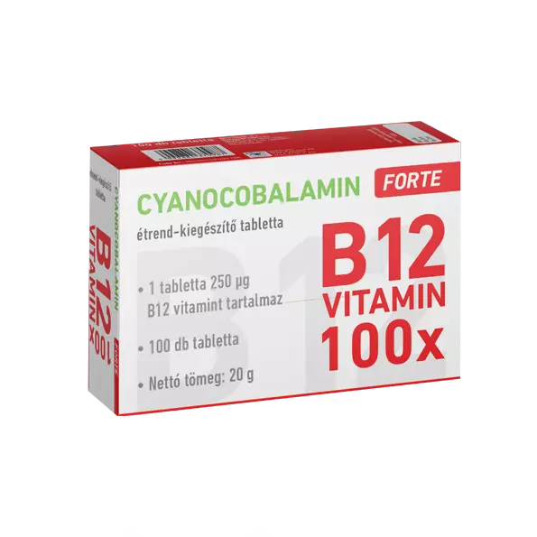 Cyanocobalamin 250 mcg Forte tabletta 100x Cyanocobalamin 250 mcg Forte tabletta 100x