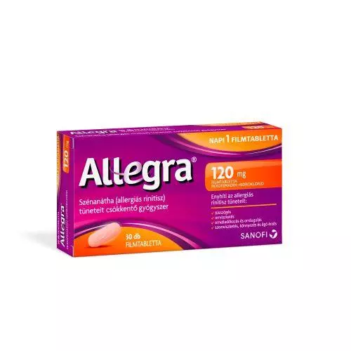 Allegra 120 mg filmtabletta 30x Allegra 120 mg filmtabletta 30x