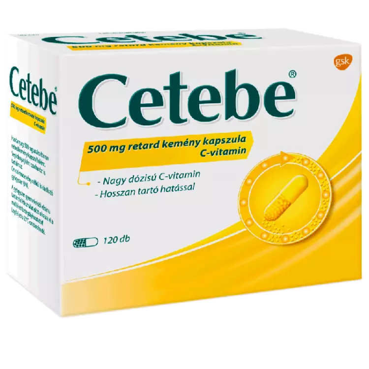 Cetebe 500 mg retard kemény kapszula 120x Cetebe 500 mg retard kemény kapszula 120x