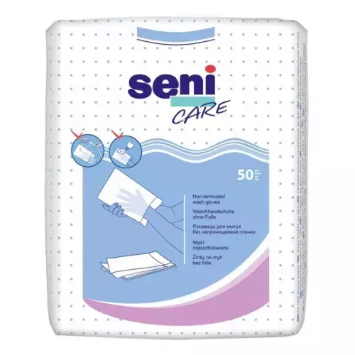 Seni Care mosdatókesztyű 50x Seni Care mosdatókesztyű 50x