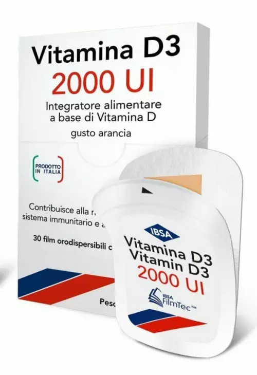 Vitamin D3 IBSA 2000 NE szájban old. lapka narancs 30x