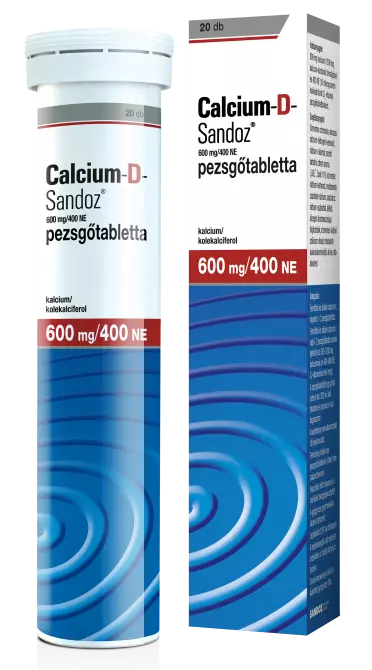Calcium-D-Sandoz 600 mg/400 NE pezsgőtabletta 20x