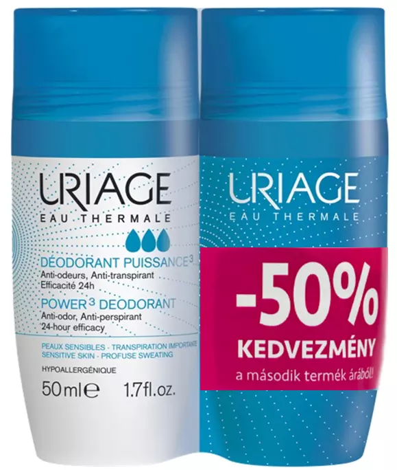 Uriage intenzív izzadásgátló deo golyós DUOPACK 2x50ml