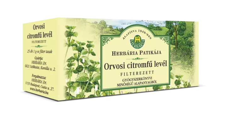 HERBÁRIA Citromfűlevél filteres 25x1g HERBÁRIA Citromfűlevél filteres 25x1g