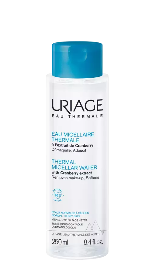 Uriage Termál micellás arctisztító és sminkeltávolító normál és száraz bőrre 250ml