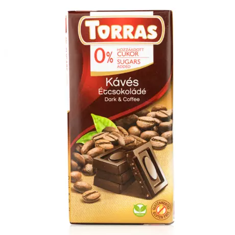 Torras Étcsokoládé kávés CM. GM. 75g Torras Étcsokoládé kávés CM. GM. 75g