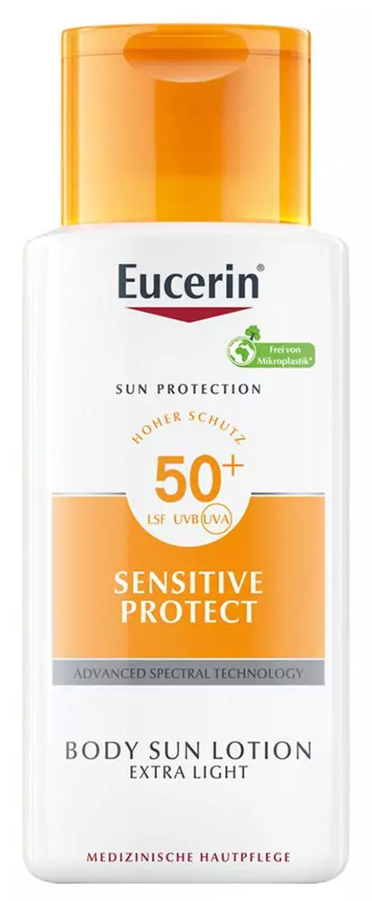 Eucerin Sun Sensitive Protect extra könnyű naptej SPF50+ 150ml