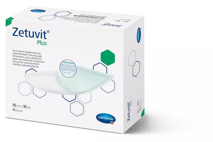 Zetuvit Plus sebpárna steril 10 x10 cm 10x Zetuvit Plus sebpárna steril 10 x10 cm 10x