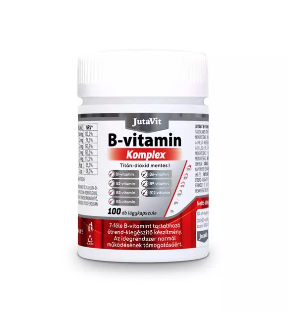 JutaVit B-vitamin komplex lágyzselatin kapszula 100x JutaVit B-vitamin komplex lágyzselatin kapszula 100x