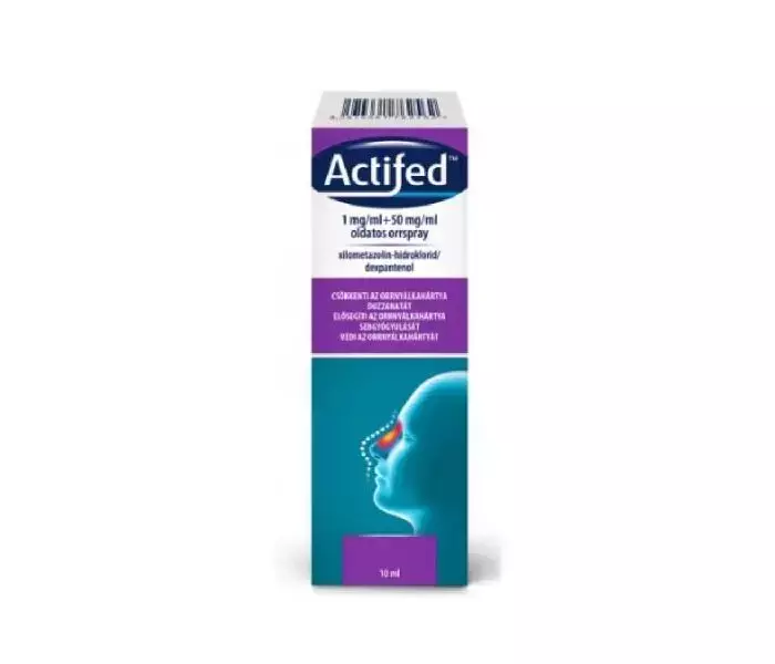 Actifed 1 mg/ml + 50 mg/ml oldatos orrspray 1x10ml Actifed 1 mg/ml + 50 mg/ml oldatos orrspray 1x10ml