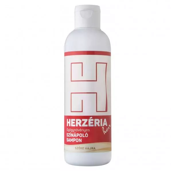 Herzéria Hair gyógynövényes sampon színápoló szőke haj 200ml Herzéria Hair gyógynövényes sampon színápoló szőke haj 200ml