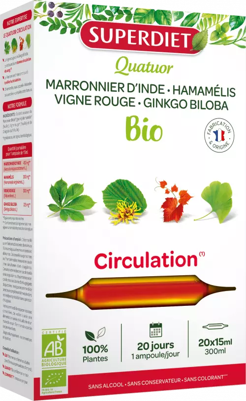 Superdiet Bio Circulation ivóampulla 20x15ml Superdiet Bio Circulation ivóampulla 20x15ml