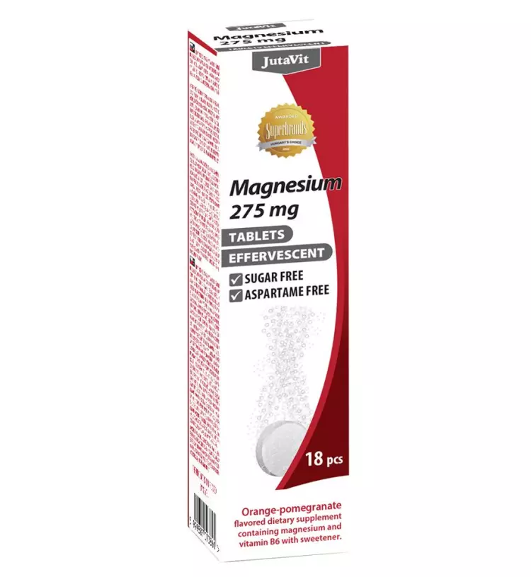 JutaVit Magnézium 275 mg pezsgőtbl. narancs-gralma 16x JutaVit Magnézium 275 mg pezsgőtbl. narancs-gralma 16x