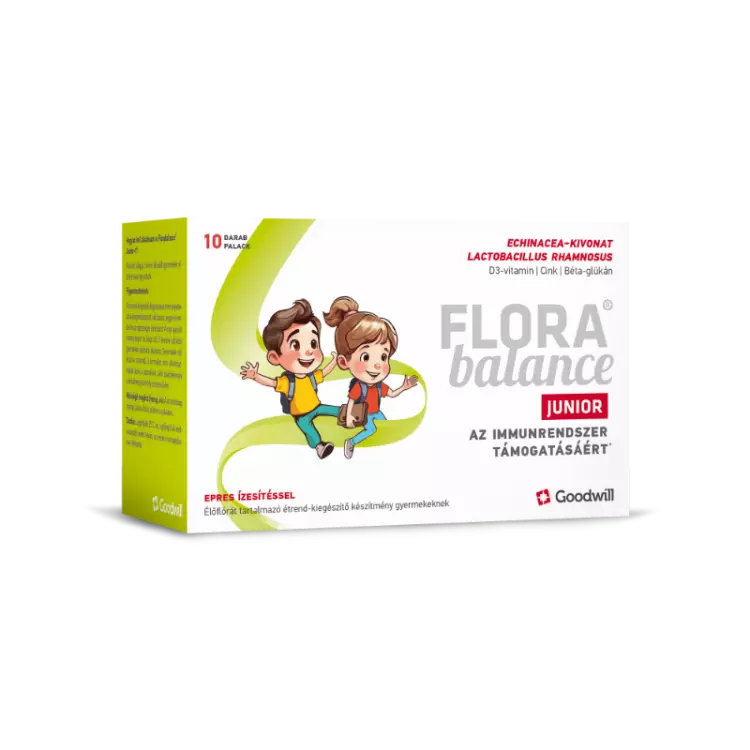 Florabalance Junior orális oldat gyermekeknek eper 10x