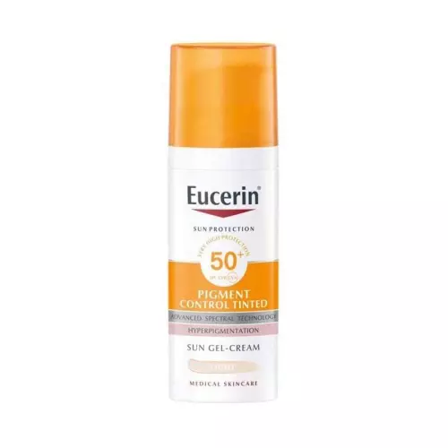 Eucerin Sun Pigment Control színezett napozó gél-krém arcra SPF50+ light 50ml