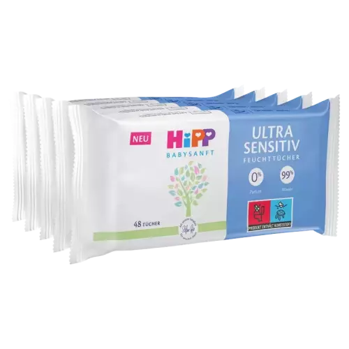 HiPP Babysanft Ultra Sensitive nedves törlőkendő 5x48x