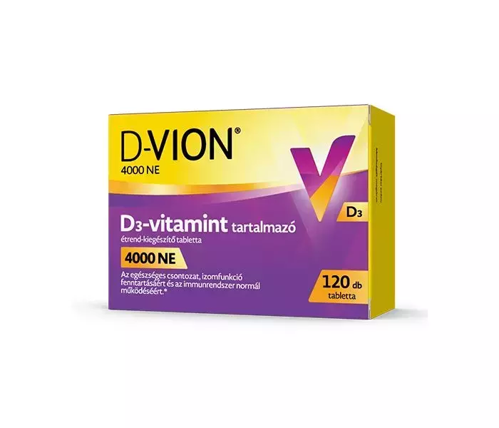 D-Vion D3-vitamin 4000 NE tabletta 120x D-Vion D3-vitamin 4000 NE tabletta 120x