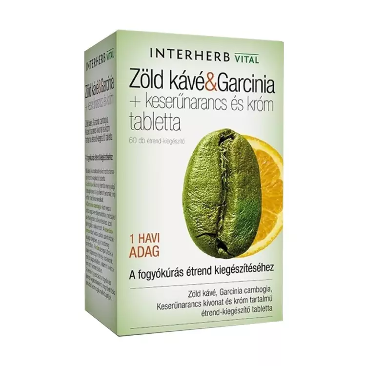 Interherb Zöld kávé+ Garcinia tabletta 60x Interherb Zöld kávé+ Garcinia tabletta 60x