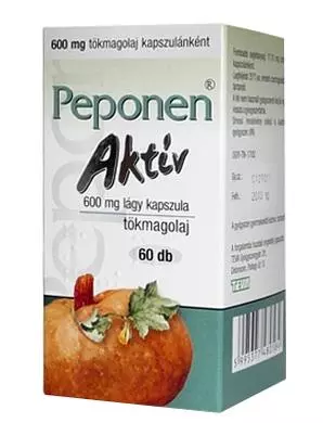 Peponen Aktív 600 mg lágy kapszula 60x Peponen Aktív 600 mg lágy kapszula 60x