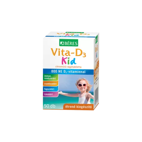 Béres Vita-D3  800 NE KID étrendkieg. rágótabletta 50x