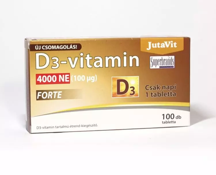 JutaVit D3-vitamin 4000 NE Forte tabletta 100x JutaVit D3-vitamin 4000 NE Forte tabletta 100x
