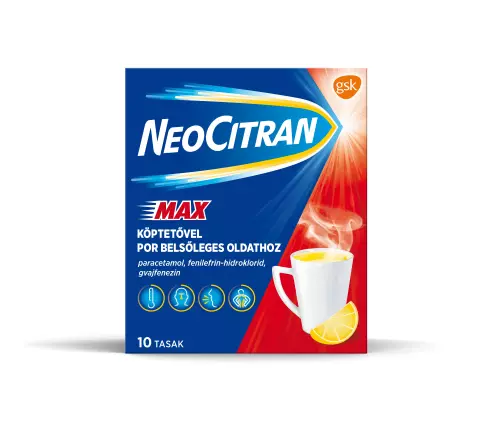 Neo Citran Max köptetővel por belsőleges oldathoz 10x