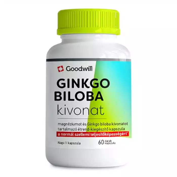 Goodwill Ginkgo biloba Mg étrendkieg. kapszula 60x Goodwill Ginkgo biloba Mg étrendkieg. kapszula 60x
