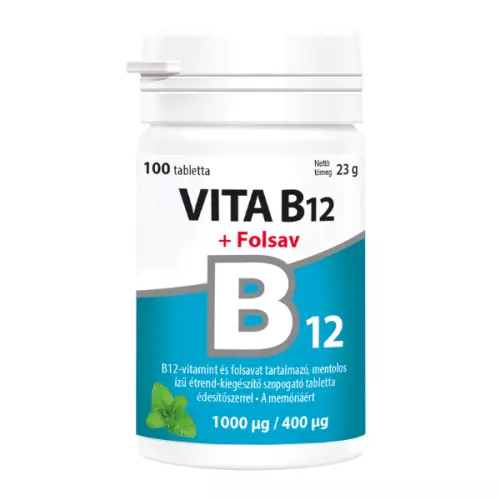 Vita B12 folsav 1000/400mcg szopogató Vitabalans 100x