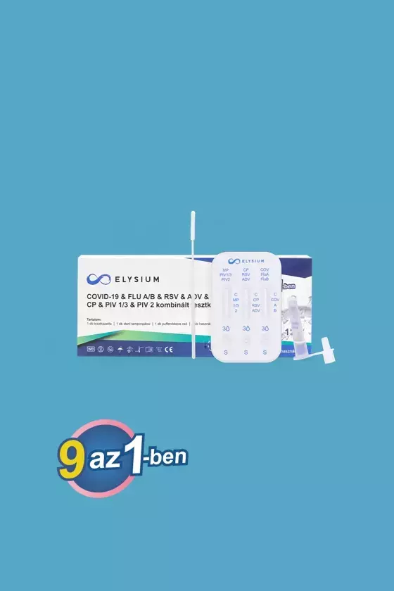 Elysium COVID-19+Flu A/B+RSV+ADV+MP+CP 9in1 teszt 1x Elysium COVID-19+Flu A/B+RSV+ADV+MP+CP 9in1 teszt 1x