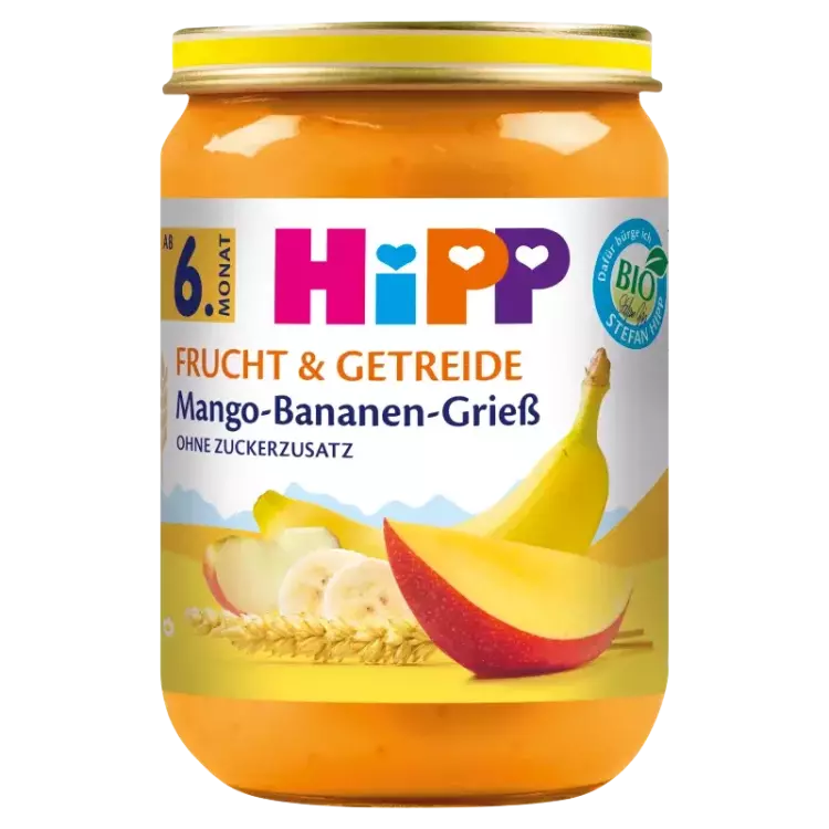 HiPP BIO mangós banános gríz 6.hó 190g