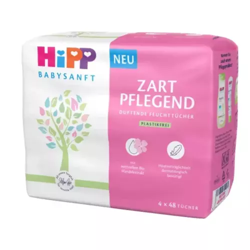 HiPP Babysanft Gyengéd ápoló nedves törlőkendő 4x48x