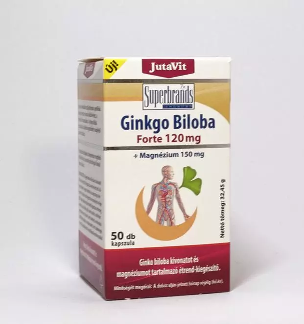 JutaVit Ginkgo Biloba forte 120mg+ Mg 150mg kapsz. 50x JutaVit Ginkgo Biloba forte 120mg+ Mg 150mg kapsz. 50x