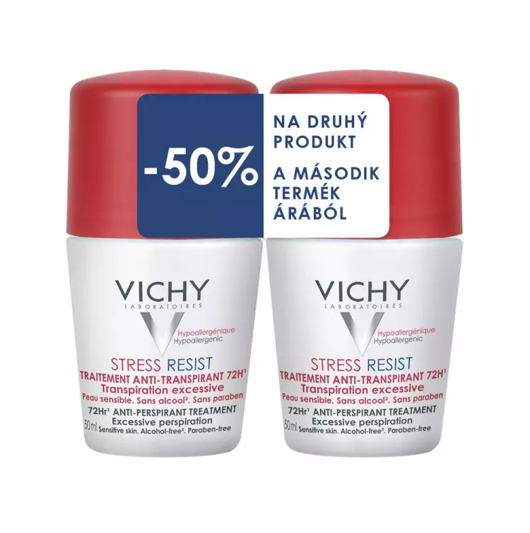 Vichy deo golyós Stress Resist 72h Duo piros 2x50ml Vichy deo golyós Stress Resist 72h Duo piros 2x50ml