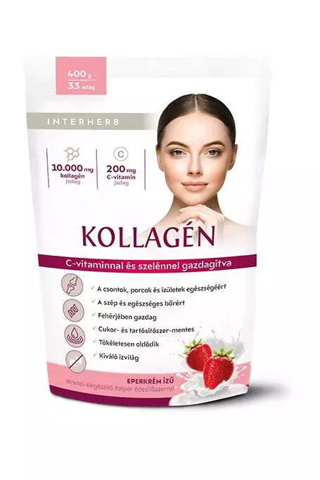 Interherb Kollagén italpor eperkrém 400g