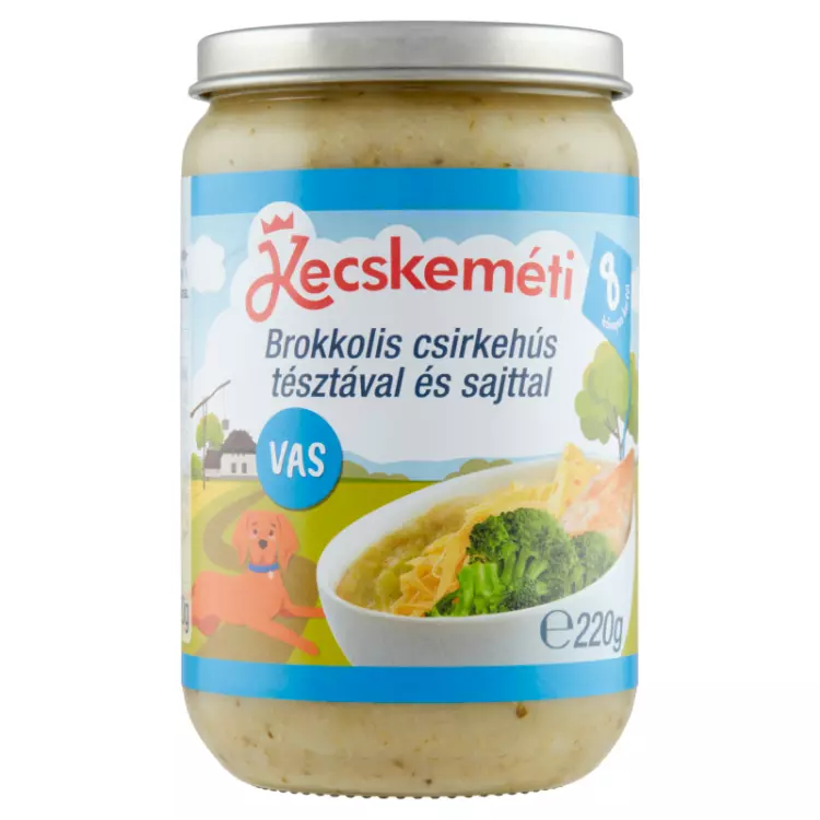 Kecskeméti brokkolis csirkehús tésztával+ sajt 220g Kecskeméti brokkolis csirkehús tésztával+ sajt 220g