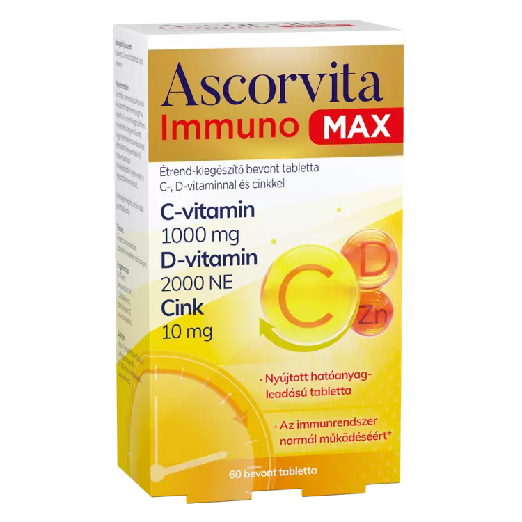 Ascorvita Immuno Max bevont tabletta 60x Ascorvita Immuno Max bevont tabletta 60x