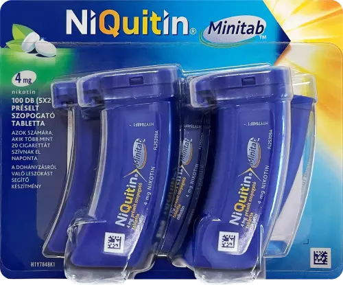 NiQuitin Minitab 4 mg préselt szopogató tabletta 5x20