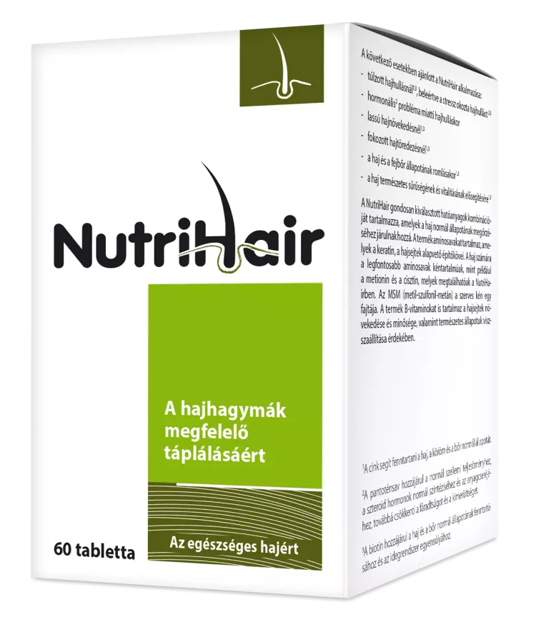 NutriHair étrendkiegészítő filmtabletta 60x NutriHair étrendkiegészítő filmtabletta 60x