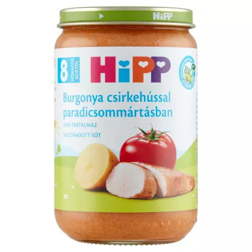 HiPP BIO burgonya+ csirkehús paradicsommártás 8.hó 220g